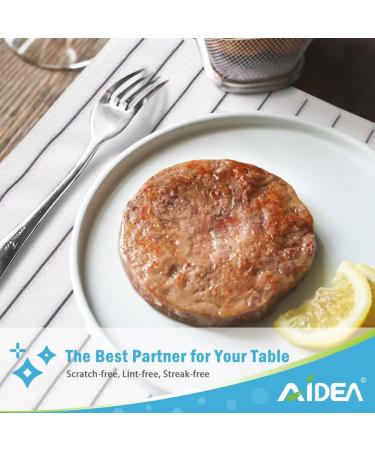 AIDEA Dish Towels 8-Pack 18x26 - Super Soft & Absorbent Microfiber Kitchen Towels - Multi-Purpose Home Kitchen Towels - White/Blue 18x26 Inch (Pack of 8) - Buy Online on GoSupps.com