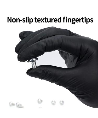 Purism Black Nitrile Gloves 4mil XL 100 Pcs - Powder-Free, Latex-Free, Black (Pack of 100) - Buy Online on GoSupps.com