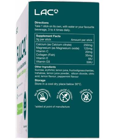 LAC Fullcal 60 Sticks - Delicious Lemon Flavour - 3g x 60 Sticks - Buy Online on GoSupps.com