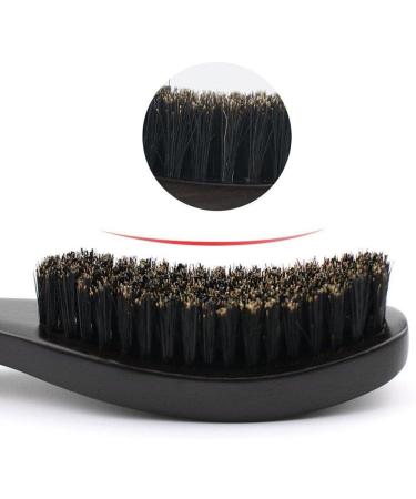 Baokuan Beard Brush - Wild Boar Bristle Curved Wave Brush for Men | Professional Facial Shaving & Mustache Tool | Salon Quality Hairdressing Tool - Buy Online on GoSupps.com