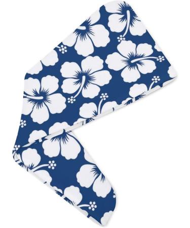 Buy Blue Hibiscus Microfiber Hair Towel Wrap - Super Absorbent 10x26 Inch Hair Turban for Women - Buy Online on GoSupps.com