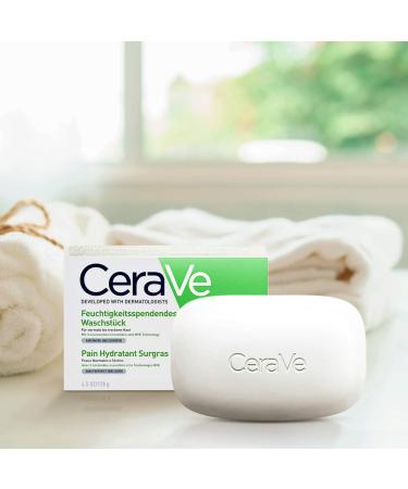 CeraVe Moisturizing Bar Soap 128g - Unscented - Hydrating & Gentle Cleansing - International Shipping Available - Buy Online on GoSupps.com