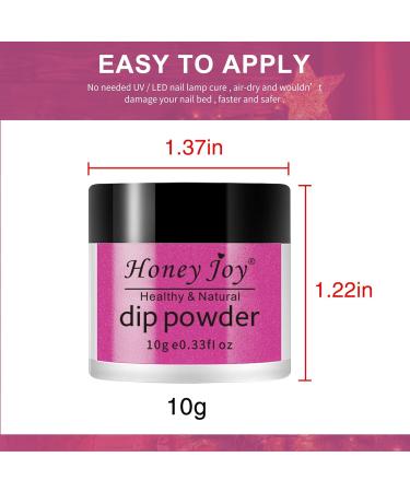 Hot Pink Dip Powder Color Set 6 Colors - No Lamp Cure, Even & Smooth Finish | Honey Joy Dipping Powder (DP-S-6pcs-10g/box) - Buy Online on GoSupps.com