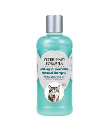 Veterinary Formula Solutions Soothing and Deodorizing Oatmeal Shampoo for Dogs  Baking Soda, Zinc, Aloe Eliminate Odors, Cleanses, Hydrates and Heals Skin  Long-Lasting Fragrance 17 fl oz.