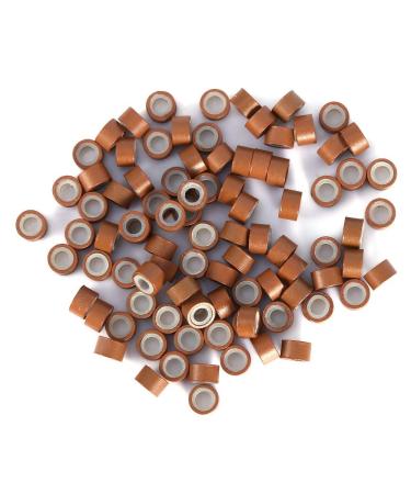 Grain Hair Extensions - 500 PC 5mm Silicone Microring Link Rings in Light Brown - 5 Colors Available - Buy Online on GoSupps.com