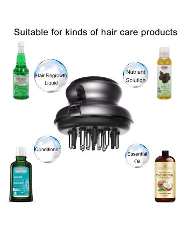 Scalp Applicator Comb - Hair Oil & Medicine Application, Essential Oil Treatment, Massager Brush for Hair Growth - Black - Buy Online on GoSupps.com