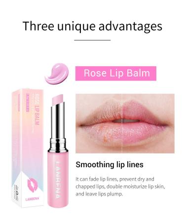 Chameleon Lip Balm Rose Hyaluronic Acid Moisturizing Nourishing Lip Plumper Lip Lines Natural Extract Makeup Lipstick (Hyaluronic Acid) - Buy Online on GoSupps.com