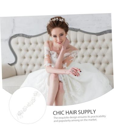 Ipetboom Pearl Decor 1 Pc Comb Flowers Alloy Bride Hair up Rhinestone Hair Comb - Buy Online on GoSupps.com