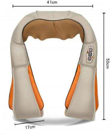 Pokar Neck Massage Device with Heat - 3D Shiatsu Pillow for Shoulder & Back Pain Relief at Home | Adjustable Speeds & Electric Massage - Buy Online on GoSupps.com
