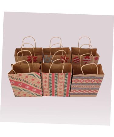 KOMBIUDA 12 Pcs Christmas Party Bag Christmas Print Kraft Bags Holiday Paper Gift Bags Christmas Bags Paper Packaging Bags Printed Paper Bag Christmas Tote Bags Candy Bag Printing - Buy Online on GoSupps.com
