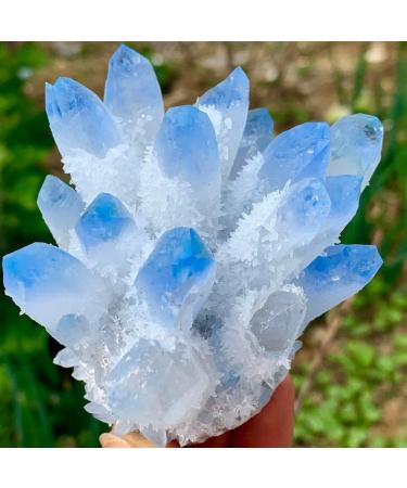 Sky Blue Phantom Quartz Crystal Cluster Specimen ERTEYIN (Size : 200-250g) - Buy Online on GoSupps.com
