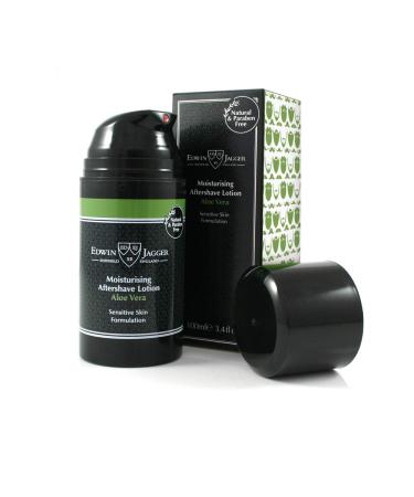 Edwin Jagger 99.9% Natural Moisturising Aftershave Lotion - Aloe Vera 3.4-Ounce