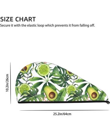 Hair Towel Wrap - Quick Drying Towel Turban in Watercolor Green Tropical | Best Hair Drying Solution - Buy Online on GoSupps.com