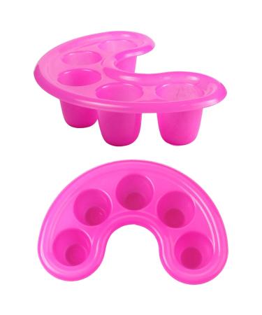 ICEYLI 2PCS Nail Art Tips Hand Soak Bowl Tray Treatment Remover Manicure Soaking Tool, Soften Dead Skin Soaking Tool Bowl Pink