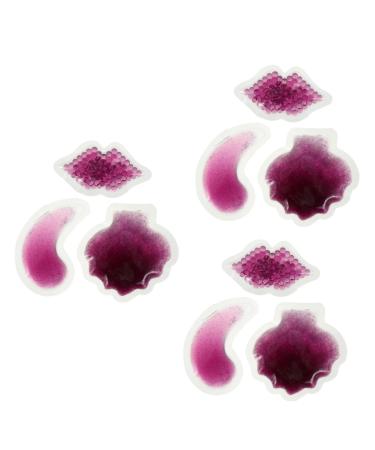 Beauty Bag Collagen Eye Eye Spa Eye Cooling Pads for Eyes Eye Heat Wrinkle Stains Heated Eye Kit Face Purple PVC of 9