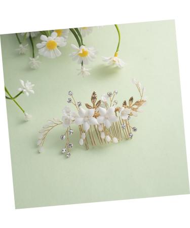 Beaupretty Bridal Headwear Flower Hair Accessories Girl Headpiece Hair Combs for Women Accessories Vintage Hair Accessories Hair Accessories for Bride Bridal Hair Clips Metal Hair Comb - Buy Online on GoSupps.com