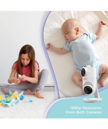 Hubble Connected Dual Camera Baby Monitor with AI Motion Tracking and Night Vision - 5 Screen, Remote Pan Tilt Zoom, Room Temperature Sensor - Buy Online on GoSupps.com