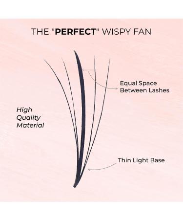 Promade Wispy Lash Extension 1000 Fans - 0.05-0.07mm Volume Lashes C/D/CC Curl 8-18mm Loose Fans | Fluffy 5D 7D 9D False Eyelashes Soft & Long-Lasting - Buy Online on GoSupps.com