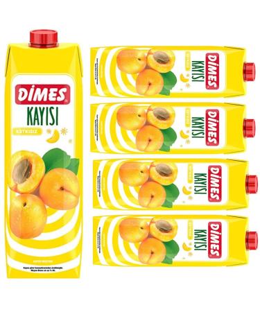 Pufai Dimes Classic Apricot Nectar Fruit Juice 1000 ml x 5 Pieces