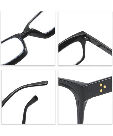 MMOWW 3-Pack Anti Blue Light Reading Glasses for Men & Women - Rectangular Anti-Fatigue Square Computer Glasses +1.0 Diopters in Black Leopard & Blue - Buy Online on GoSupps.com