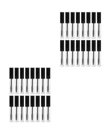 FOMIYES Eyelash Brush Tube 32 Pcs Mascara Tube Lip Gloss Containers Refillable Eyelash Cream Bottle Empty Bottle Round Cosmetic