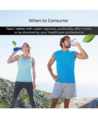 Organic Calcium Magnesium Zinc with Vitamin D3 & B12 1000mg, 60 Veg Tablets - Supports Healthy Bones for Men & Women - Buy Online on GoSupps.com