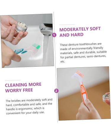 Frcolor 20-Piece Prostheses Toothbrush Set | Comfortable Oral Care Tools for False Teeth Cleaning - Buy Online on GoSupps.com