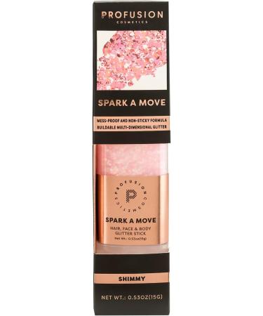Profusion Cosmetics Spark A Move Glitter Stick - Multi-Dimensional Hair Face & Body Glitter for Instant Glam | Shine Bright All Day (Shimmy - Buy Online on GoSupps.com