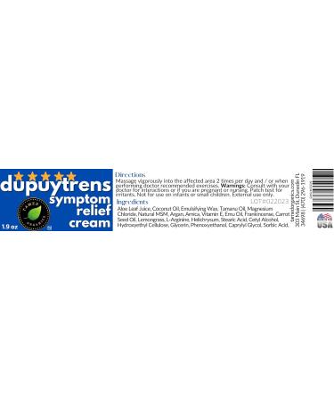 Tamed Organics Dupuytren's Contracture Symptom Relief Cream - Large 1.9 Oz Jar - Buy Online on GoSupps.com