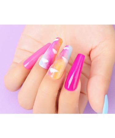 AIMEILI Neon Gel Nail Polish Set - Hot Pink, Orange, Purple, Blue Colors - 6pcs x 10ml - Summer Kit Set 12 - Buy Online on GoSupps.com
