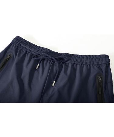 BASUDAM Men's Athletic Pants - Quick Dry Lightweight Sports Pants for Running, Jogging, Hiking - Dark Blue, Medium - Buy Online on GoSupps.com