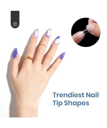 Beetles Almond Medium Shape Gel Nail Tips Refill Pack - 200pcs Size 3 Gelly Tips for Salon and DIY Nail Extensions - Buy Online on GoSupps.com