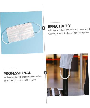 Gatuida 10 Pairs Anti-Snag Ear Hooks & Mask Covers | Soft Ear Loop Protectors for Facial Masks | Comfortable Ear Protection | 10x3cm White Rubber Tabs - Buy Online on GoSupps.com