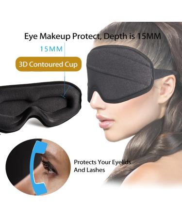 Sireck 3D Sleep Mask - 100% Light Blocking Eye Mask for Men & Women - Includes Travel Pouch - Buy Online on GoSupps.com
