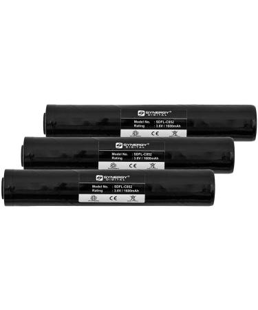 Synergy Digital Battery Combo-Pack Compatible with Streamlight 75175 Flashlight Battery Includes: 3 x SDFL-C852 Batteries