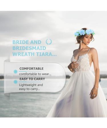 Healeved 1pc Simulated Flower Headband Elegant Lifelike Wreath Garland Headband Headwear Blue - Buy Online on GoSupps.com