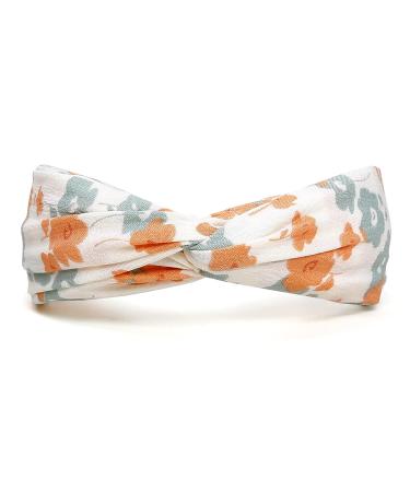 WOVOWO Floral Knotted Headbands for Women & Girls - Fashion Hair Hoops with Cross Knot Design, Soft Turban Hair Accessories - Buy Online on GoSupps.com