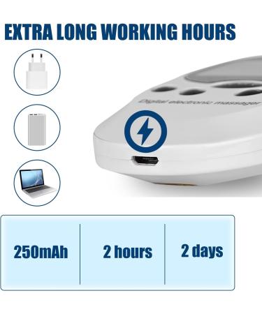 Tens EMS Device - 3-in-1 Abdominal Muscle Trainer with 8 Electrode Pads | 10 Massage Modes for Pain Relief & Muscle Stimulation - Buy Online on GoSupps.com