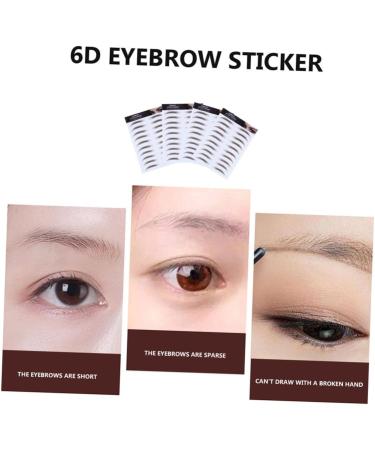 Gogogmee 5pcs Eyebrow Stickers Brow Grooming Shaping Sticker Artificial Eyebrow 6d Transfer Stickers Hair 21x15cm Brown - Buy Online on GoSupps.com