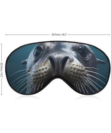 Cute Sea Lion Sleep Eye Mask | Adjustable Light Blocking Blindfold for Men & Women - Best Sleep Accessory - Buy Online on GoSupps.com