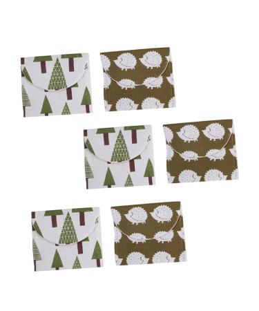 Healeved 6pcs Napkin Storage Bag Ladies Purse Small Bag Organizer Cute Makeup Bag Pad Pouch Period Wet Bag Menstrual Pad Bag Storage Bags for Pads Coin Bags Mini