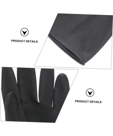 Mobestech 3 Pairs Latex Gloves Large Hair Coloring Gloves Black Rubber Gloves Reusable Guantes Desechables Mens Hair Dye Hair Salon Gloves Black Gloves Barber Gloves Belt Man - Buy Online on GoSupps.com