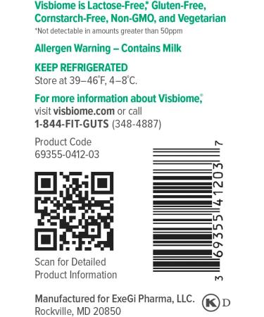 Visbiome GI Care - High Potency Probiotic - 112.5 Billion CFU Live Probiotics Original De Simone Formulation Made in USA 60 Capsules. 60 Count (Pack of 1) - Buy Online on GoSupps.com