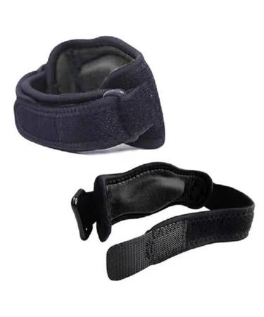 Estink Golfers Elbow Straps Adjustable Compression Support Wrap with Shock Absorber for Pain Relief Suitable for Tennis Daily Work EVA Composite Cloth (Black)