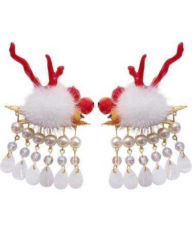 AJOIDR Loong Horn Hair Clip Girl Cute Loong Hair Barrettes Clip Headwear Pompoms Dragon Horn for Women Girl - Buy Online on GoSupps.com