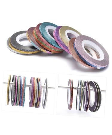 Beavorty 90 Pcs Adhesive Line Sticker Washi Tape Dispenser Nail Decor Nail Tape Strip Adhesive Epoxy Nail Art Stickers Nail Strip Tape Gold Powder Gold and Silver Thread Optional - Buy Online on GoSupps.com
