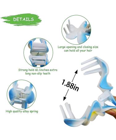 WUBAYI 6 Pcs Flower Hair Clips - Non Slip Strong Hold Claw Clips for Medium Thick Hair - Hair Claw Clips for Women and Girls - Ideal for Straight, Curly & Wavy Hair - Large Size - #002 6PCS - Buy Online on GoSupps.com