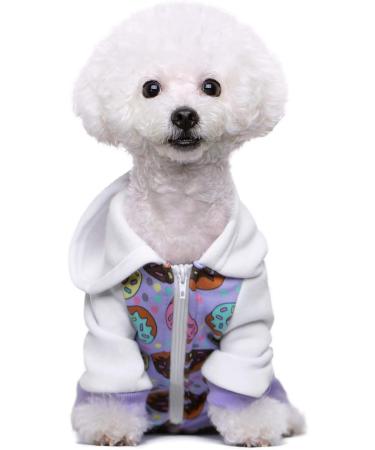 Miaododo XL Violet Dog Hooded Sweater - Warm Chihuahua Clothing for Small & Medium Pets - Stylish Pet Apparel with Real Bag - Buy Online on GoSupps.com