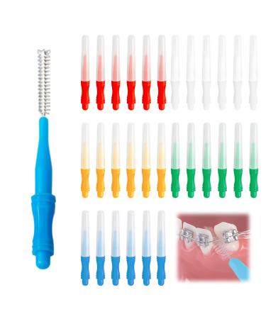 30 interdental brushes interdental cleaning brush dental care tooth cleaning interdental cleaning brush oral care - Buy Online on GoSupps.com