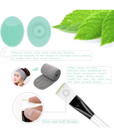 Facial Care Face Mask Mixing Bowl Set with Tools - Green - Buy Online on GoSupps.com